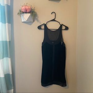 FELINA | Black Velvet & Mesh Dress | M